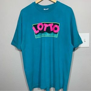 Vintage 90s Lotto Change The Way‎ You Live Blue Tee Size XL